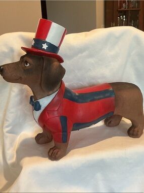 Patriotic Dachshund Tabletop Decor